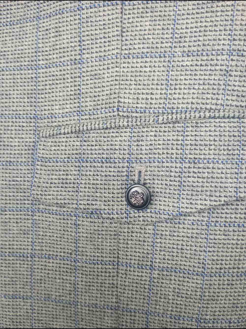 Men's Gray Glen Plaid Vest with Black Velvet Collar